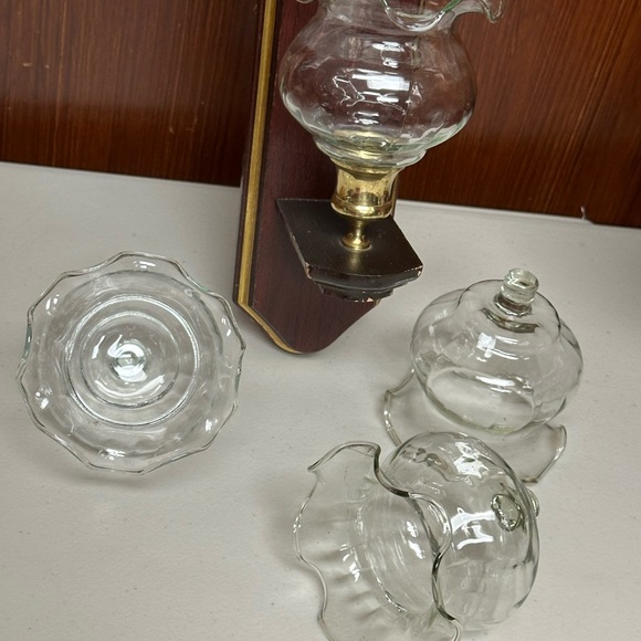 Vintage Home Interiors Fluted style Clear Glass Pegs Cups for candleholders - Picture 5 of 11